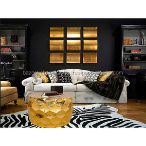 Tavolino da Caffè in Metallo Dorato Martellato Gemoratic, <span class=keywords><strong>Tavolo</strong></span> Decorativo in Metallo, <span class=keywords><strong>Tavolo</strong></span> Antico - Product Image 3