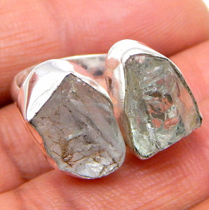 แหวนเงินพลอยสีรุ้งดวงจันทร์แบบหยาบสำหรับผู้หญิงแหวนแต่งงานสำหรับ925สีเงินสเตอร์ลิง925น่ารัก - Product Image 1