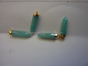 Colgante Hexagonal de amazonita natural, cristal de piedras preciosas de Chakra para colgantes y dijes curativos - Product Image 5