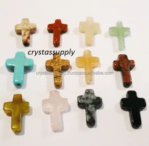 보석 크로스 펜던트 assorted_10_colors_crucifix_turonise_jade: 도매 펜던트