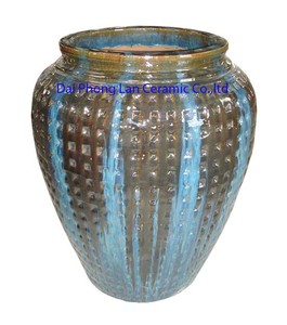 Alto diamante urna olla jardín cerámica - Product Image 1