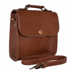 Sacoche en cuir véritable marron vintage faite à la main sac à bandoulière sac fourre-tout de travail avec bandoulière réglable sacoche - Product Image 4