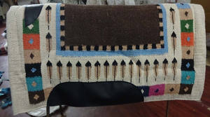 Selle de cheval en laine de Nouvelle-Zélande authentique de qualité supérieure, rembourrage en feutre occidental, doublure en fourrure, extérieur en laine - Product Image 3