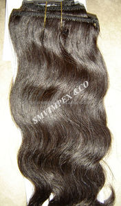 100% Unprocessed Natural Raw Hairs Natural Processed Reinforced Weft 7A Loose Wave Indian Hair Extension Temple Hair - Product Image 4