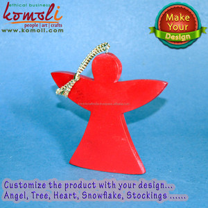 Découpes d'ange en bois vierges DIY Ornements de Noël pour l'artisanat, les décorations d'arbre, les projets d'art pour enfants ou la décoration de maison de vacances - Product Image 2