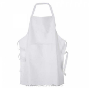 White <b>Apron</b> in Simple Design Wholesale in India - Product Image 5