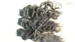 Tejido de cabello humano crudo sin procesar de un solo estiramiento. Extensión de un donante de cabello humano. Buen cabello crudo de extremo grueso - Product Image 4