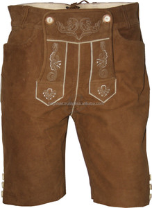 Oktoberfest Bavarian Herren Lederhosen Hombres Auténtico Traje Alemán Camel Color Beerfest Oktoberfest Ropa) Cabra Dulce Cuero - Product Image 5
