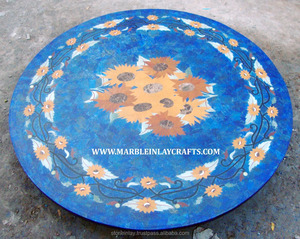 Lapis Lazuli Marble Inlay Coffee <b>Table</b> Top - Product Image 1