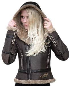 Haute qualité élégant nouveau Style australien mouton en cuir de mouton vêtements d'extérieur femmes respirant tricoté vêtement - Product Image 5