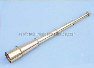 Télescope marin en laiton massif fait à la main |   Conception de jumelles anciennes |   Décoration nautique |   Boîte en bois de rose Cadeau pour collectionneurs - Product Image 4