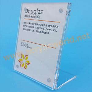 Nouveau style de haute qualité support de menu de restaurant rotatif en acrylique/présentoir de signe d'hôtel en acrylique - Product Image 6