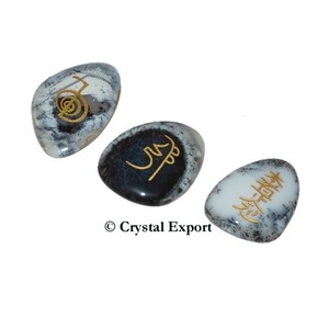 Colorful Rose Quartz Reiki Symbol <b>Set</b> : Buy Reiki <b>Sets</b> Available at - <b>Crystal</b> Exports - Product Image 4