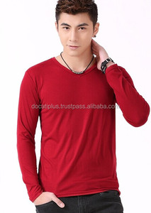 T-shirts à manches longues pour hommes avec col en O Maillot respirant et durable Caractéristiques de compression grande taille Conception solide - Product Image 5