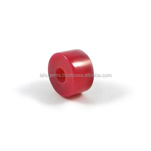 Piedra preciosa lisa de 14x8x4,5mm, de color fucsia piedra calcedonia, cuentas de agujero grande, IG0095 - Product Image 4