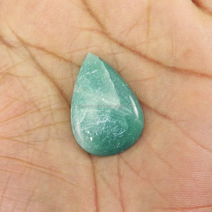 Pierre précieuse naturelle semi-précieuse Verdite 23X33mm, cabochon poire 5,85 grammes, pierre précieuse en vrac IG3757 - Product Image 3