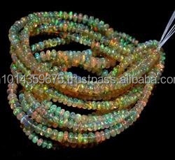 Perles en pierres précieuses opale éthiopiennes, rondes et lisses, - Product Image 2