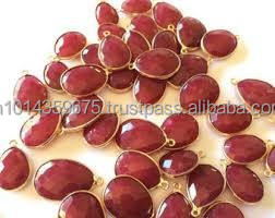 Pendentifs en argent sterling plaqué rhodium rubis en gros, connecteurs, sertis de pierres, fournitures pour la fabrication de bijoux - Product Image 4