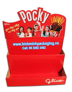 5 étagères de présentation en papier couleur rouge, plateau à papier - Product Image 1