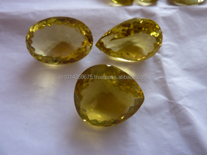 หินเลมอนควอตซ์ธรรมชาติอัญมณีคริสตัลแท้หินบำบัดสีฟ้าโคลเวอร์เพชรแก้วผลิตจากอินเดีย - Product Image 4