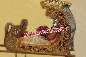 Elegant Open Carved <b>Doli</b> Modern Wedding White Open <b>Doli</b> Different Wedding Wooden Carved Palkis - Product Image 5