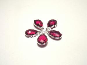 925เครื่องประดับพลอยทับทิมควอตซ์แบบเหลี่ยมเพชรพลอยส่วนประกอบพรีเมี่ยม - Product Image 6