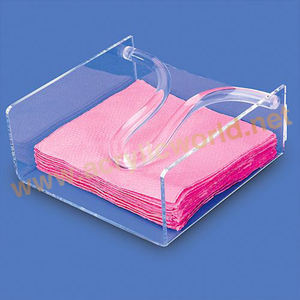 Caja de pañuelos de acrílico rojo, alto pulido, estante para servilletas - Product Image 3