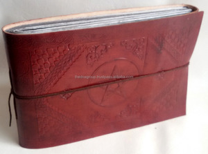 หนังควายแท้สลักลายนูนสมุดงานทำมือกระดาษดีไซน์หรูหราของขวัญส่วนตัวแบบมืออาชีพไดอารี่สำนักงาน - Product Image 2