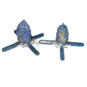 Outils d'énergie curative sculptés à la main en agate lapis-lazuli naturelle brute, style Feng Shui, pour la décoration intérieure (vente en gros) - Product Image 1