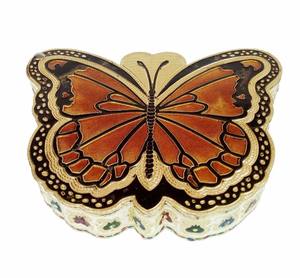 Boîte à chocolat Meenakari, transparente en forme de papillon, boîte à fruits secs et décorative faite à la main - Product Image 4