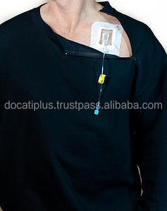 Médico camisetas con hombro cremalleras/paciente de cáncer Camisas/quimioterapia de acceso al puerto, camisas - Product Image 2
