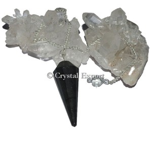 2016คริสตัลเทอร์มาลาีนสีดำคอลเล็คชั่น12ด้านฮวงจุ้ยอาเกตลูกตุ้มแกะสลักเทคนิค - Product Image 1