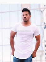 Kaos Pria Formal Slim Fit Model Scoop Bottom Oval Hem 95% Katun 5% Elastane Rajutan Olahraga Gym 200GSM Cepat Kering