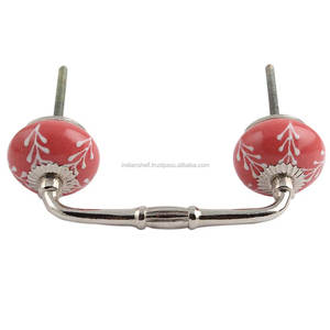 Manijas de puerta de puente de cerámica roja tradicional hechas a mano para decoración del hogar, tiradores de armario para cocina de 4 pulgadas, nuevo diseño BH-64 - Product Image 6