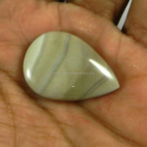 พลอยแจสเปอร์ฟลินท์ธรรมชาติ 4.80 กรัม รูปทรงลูกแพร์ ขนาด 21*30 มม. สำหรับทำเครื่องประดับ - Product Image 3