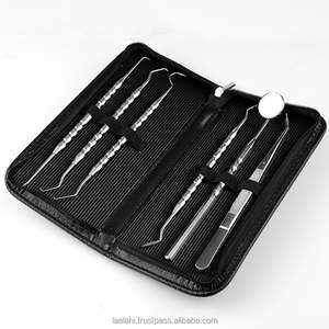 Kit d'hygiène dentaire professionnel haut de gamme, 6 pièces, instruments en acier inoxydable pour le nettoyage et le remplissage dentaire, pour dentistes - Product Image 1