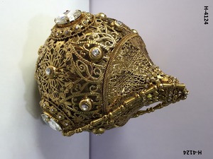 H4119 Pochette en métal faite à la main or argent sacs de soirée fourre-tout carré mode pierre perlée fête dames sacs à main achats en ligne - Product Image 6