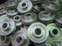 Pulley Timing Belt MXL 80T Berkualitas Tinggi, Bahan Aluminium Alloy 6082 yang Tahan Lama, Permukaan Anodized, Diameter Lubang 10mm, Diameter 50mm 1