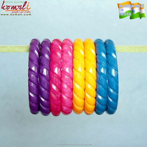 ซูเปอร์ร้อนสีชมพูหินอ่อนเชือกขายส่งวินเทจ Bakelite เครื่องประดับสร้อยข้อมือกำไลข้อมือ - Product Image 2