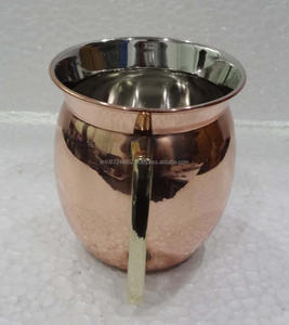 แก้วมักทำจากโลหะมอสโกมิวล์ทองแดงแท้อุปกรณ์สำหรับดื่มบาร์ - Product Image 2