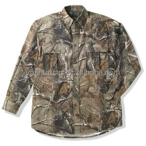 Chemises de sport pour hommes pour la chasse et le camping, respirantes, flexibles, imprimées numériquement, à manches courtes, motif 100% polyester, séchage rapide - Product Image 1