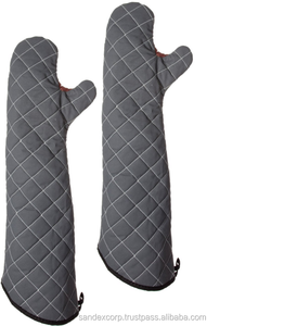 100% algodón Tamaño extra grande Patrón liso Personalizado Color gris Fabricante de manoplas para horno en India - Product Image 1