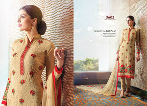 Costumes de mariage pour femmes, tenue de mariage, mode, Georgette lourde avec broderie, Salwar Kameez - Product Image 5