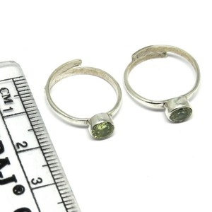 Shri Ashapura Jewels Beautiful Shape Green <b>CZ</b> 925 Sterling Silver Toe <b>Rings</b> BOHEMIA Style Bezel Setting Wedding Indian Fashion - Product Image 6