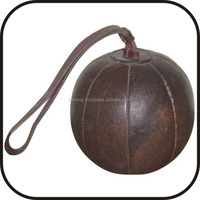 Ballon de médecine vintage en caoutchouc et cuir HRM - Ballon d'exercice portable, durable et écologique, taille et poids personnalisables, modèle 1020