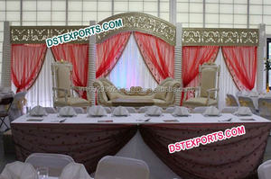 Hindu Wedding Decorated Stage New Reception Stage Setup Jodha Akbar Stages Manufacturer - Product Image 5