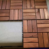 Plancher en bois pour meubles d'extérieur, carrelage de terrasse (300x300x19mm), carrelage d'acacia, carrelage d'interlock, vietnam, patio extérieur, balcon