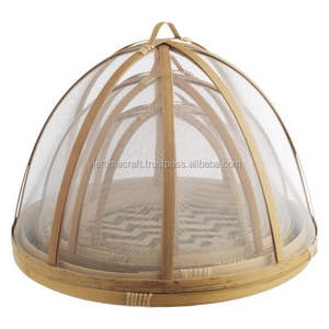 ชุดฝาครอบอาหารไม้ไผ่พร้อมตาข่าย 3 ชิ้น - Product Image 1