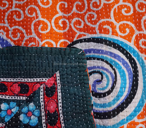 Venta al por mayor Sari Kantha Manta Puro Algodón Vintage Kantha Edredón - Product Image 2