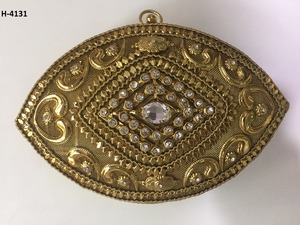 Mesdames H4131 Vivid Clutch Purse Fashion Evening Handbags with Gold Silver Tone Beaded Chain Decorative Metal High Quality - Product Image 3